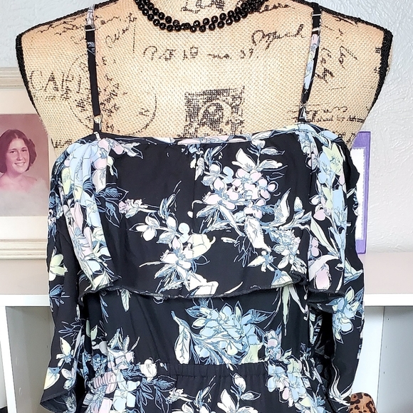 Abound Floral Cold Sholder Razorback Strap Dress - Picture 2 of 6